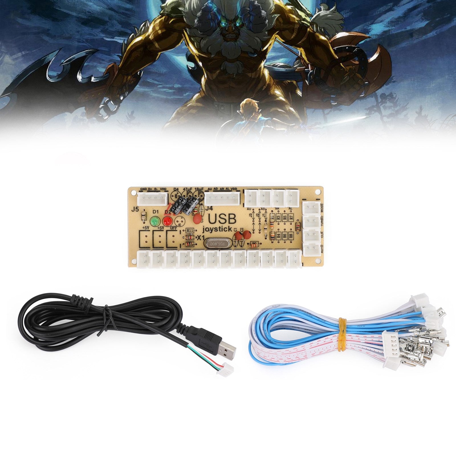 Zero Delay Arcade USB Encoder PC to Joystick for Mame PC Fighting Games QR05