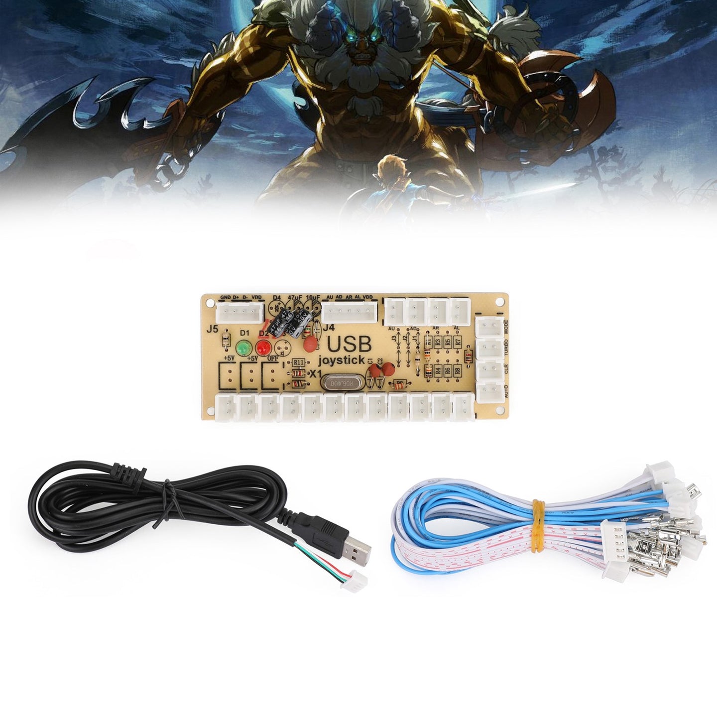 Zero Delay Arcade USB Encoder PC to Joystick for Mame PC Fighting Games QR05