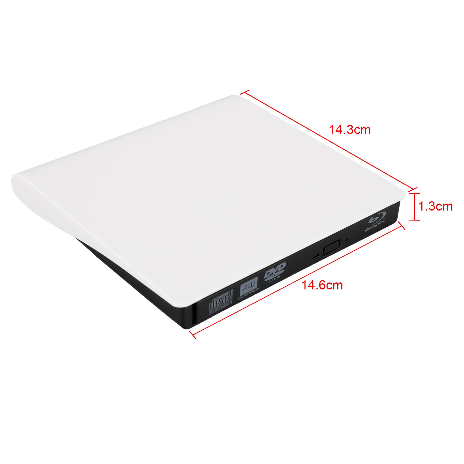 2 IN 1 USB&Type-c External Disc Writer + Reader Burner for Windows Mac