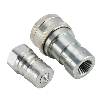 3/4" NPT Hydraulic Quick Connect Coupler ISO B 7241 Male & Female