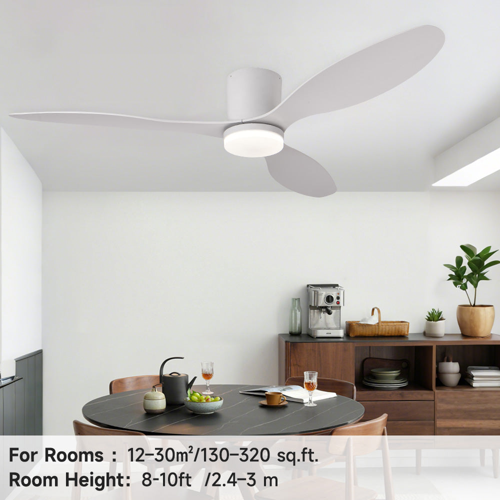 52inch 3 Blade Hugger Indoor Ceiling Fan with Remote Control