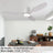 52inch 3 Blade Hugger Indoor Ceiling Fan with Remote Control
