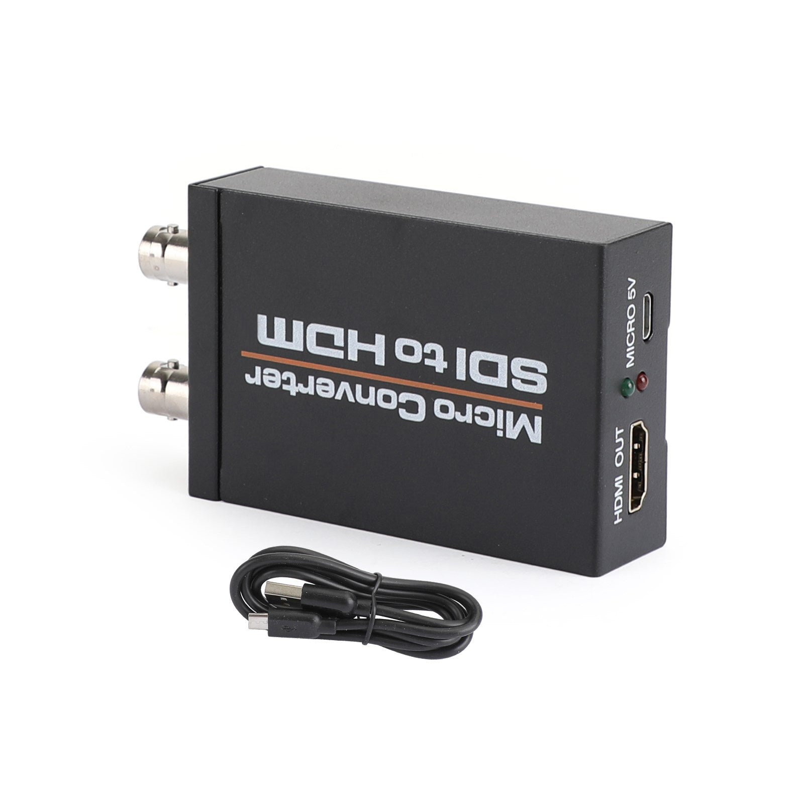 1 port to 2 SDI to HDMI + SDI Mini HD Video Switcher Micro Audio Converter Black