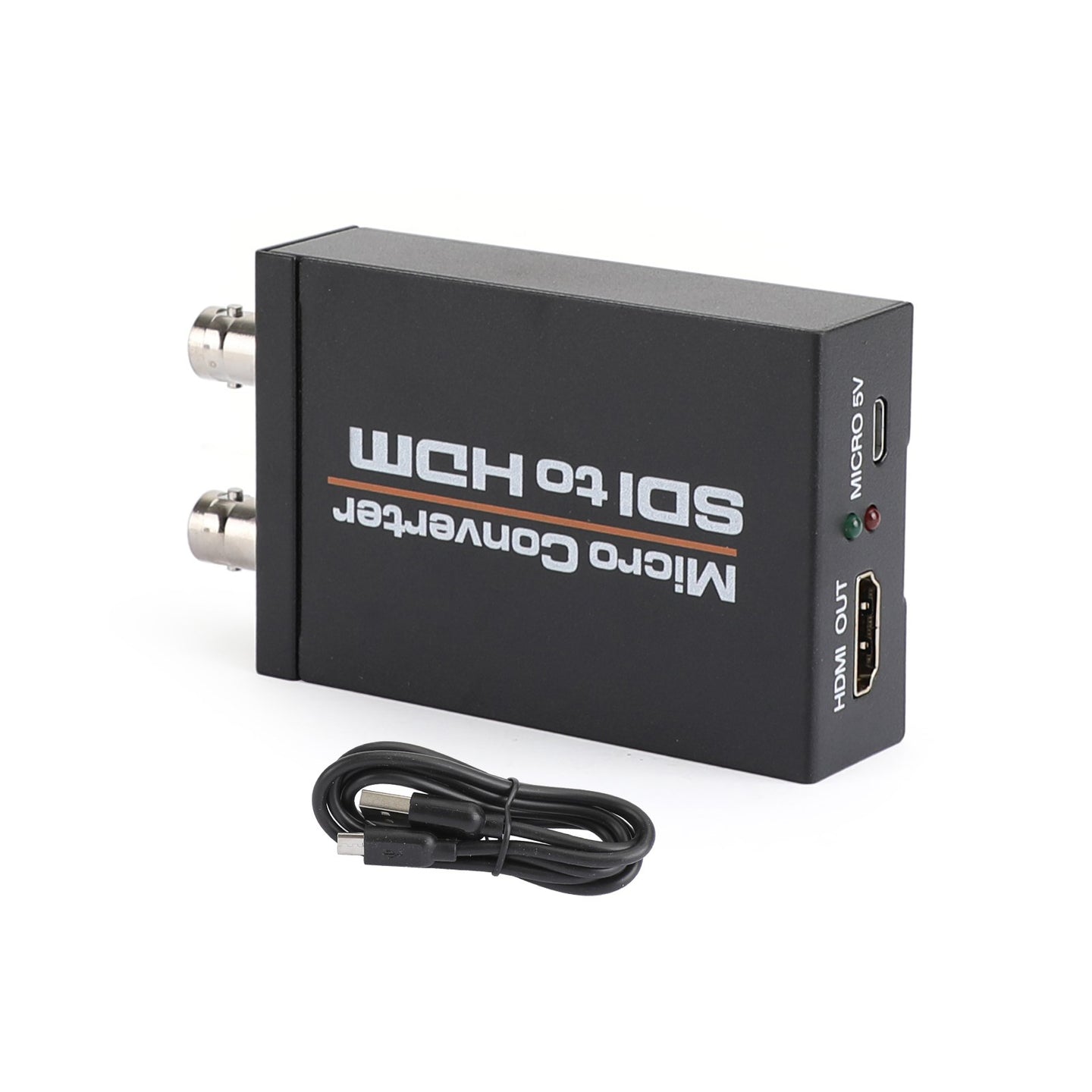 1 port to 2 SDI to HDMI + SDI Mini HD Video Switcher Micro Audio Converter Black