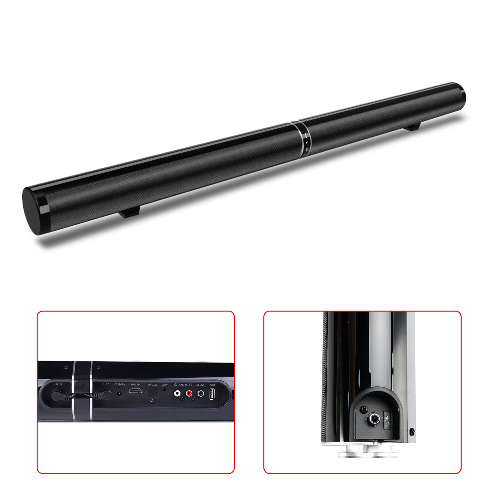 Vtopteng Home Detachable Surround Sound Bar Bluetooth 2 Speaker in 1