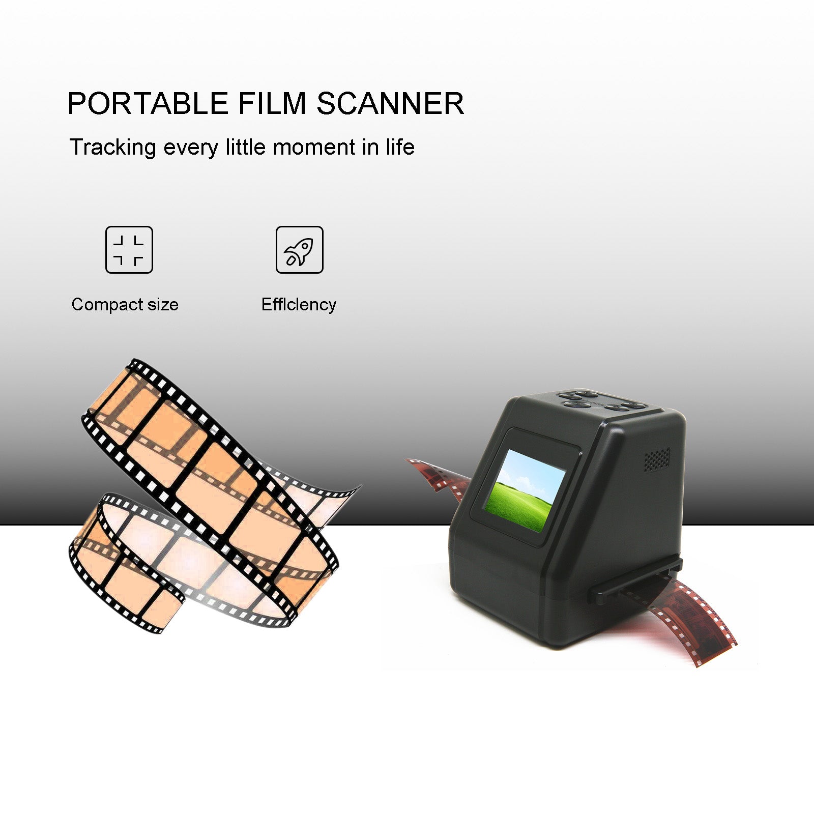 512G Film Scanner 14 22MP 126KPK/135/110/Super 8 Film & Slide Scanner Negatives