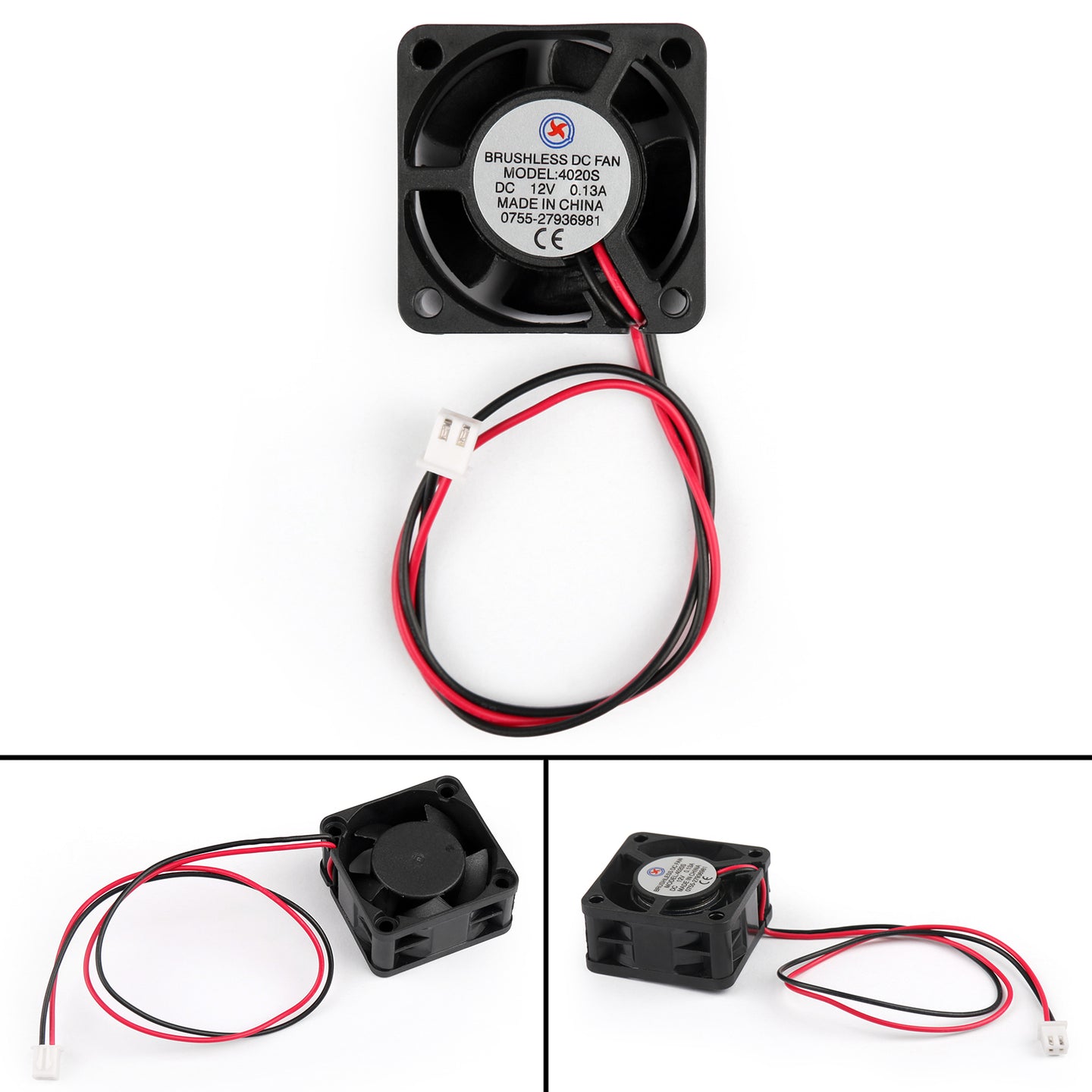 10PCS DC Brushless Cooling PC Computer Fan 12V 4020s 40x40x20mm 0.13A 2 Pin Wire