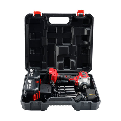 1/2inch 21V Brushless Impact Wrench Torque Rattle Gun Electric Ratchet w/battery