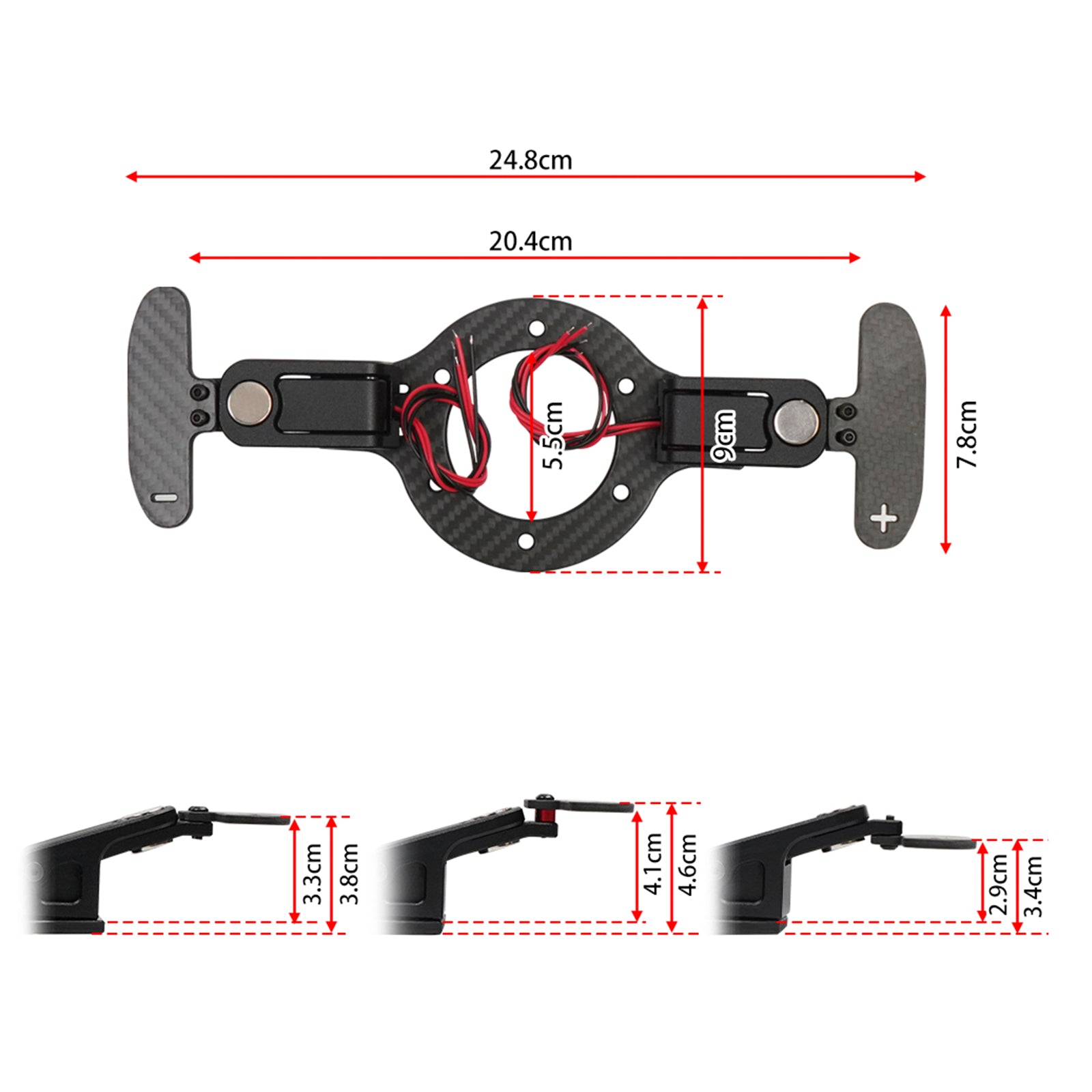 Shift Paddles Racing Game Simulation Steering Wheel with Mount For Logitech G923