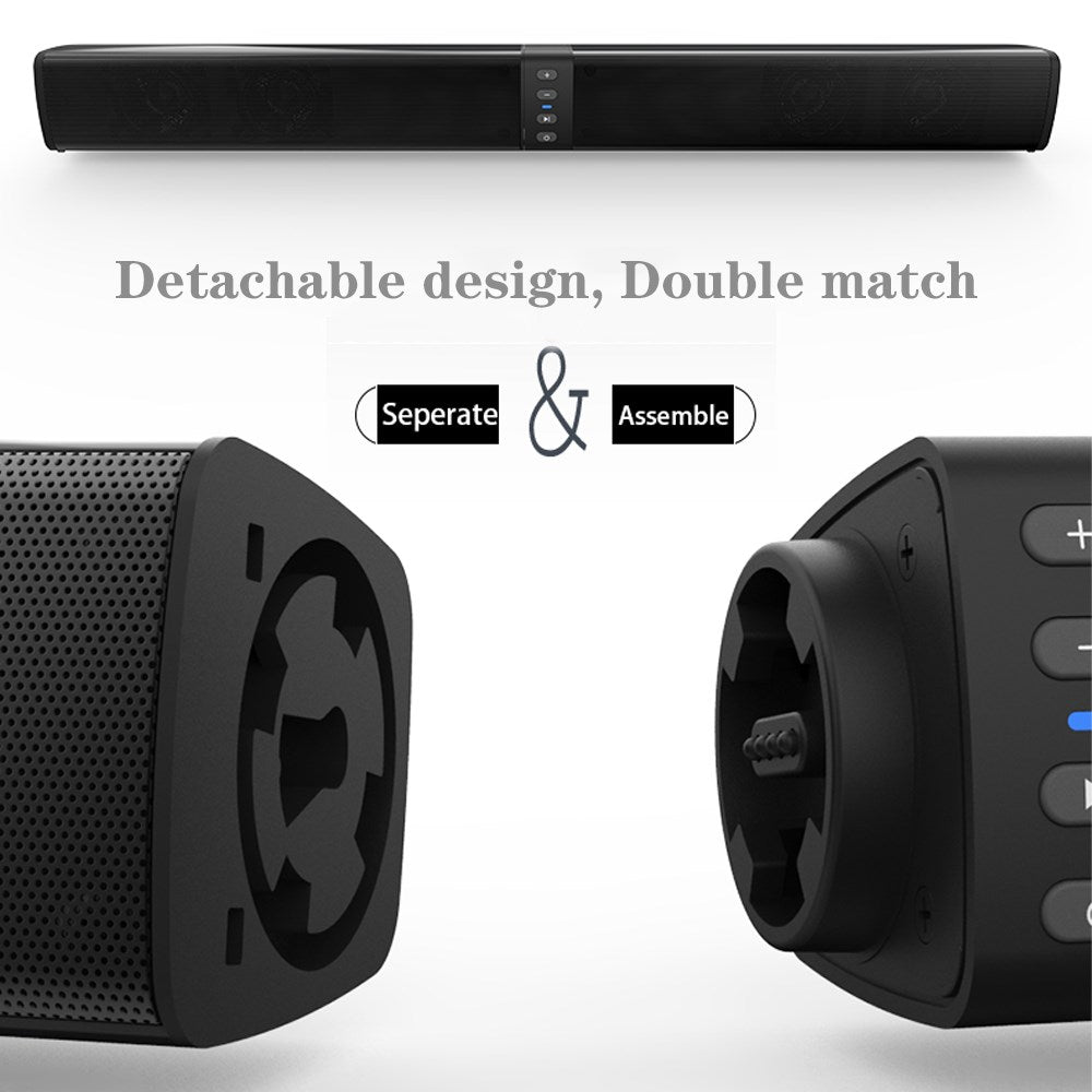 All-in-One Bluetooth Soundbar with Built-in Subwoofer for TV, Movies & Music