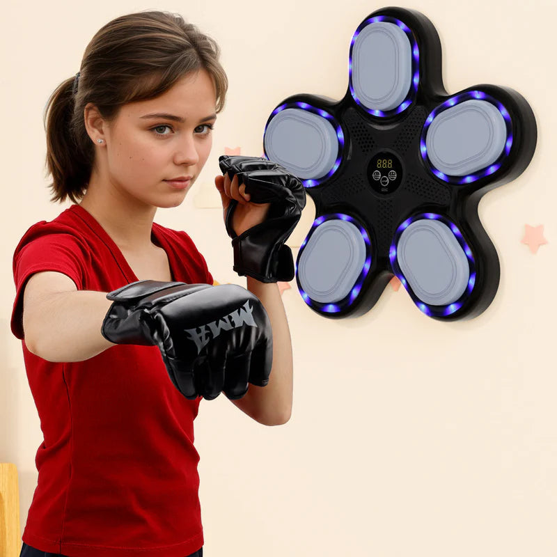 Bluetooth Smart Music Boxing Machine – Wall-Mounted Reflex & Fitness Trainer for Home, Office & Gym