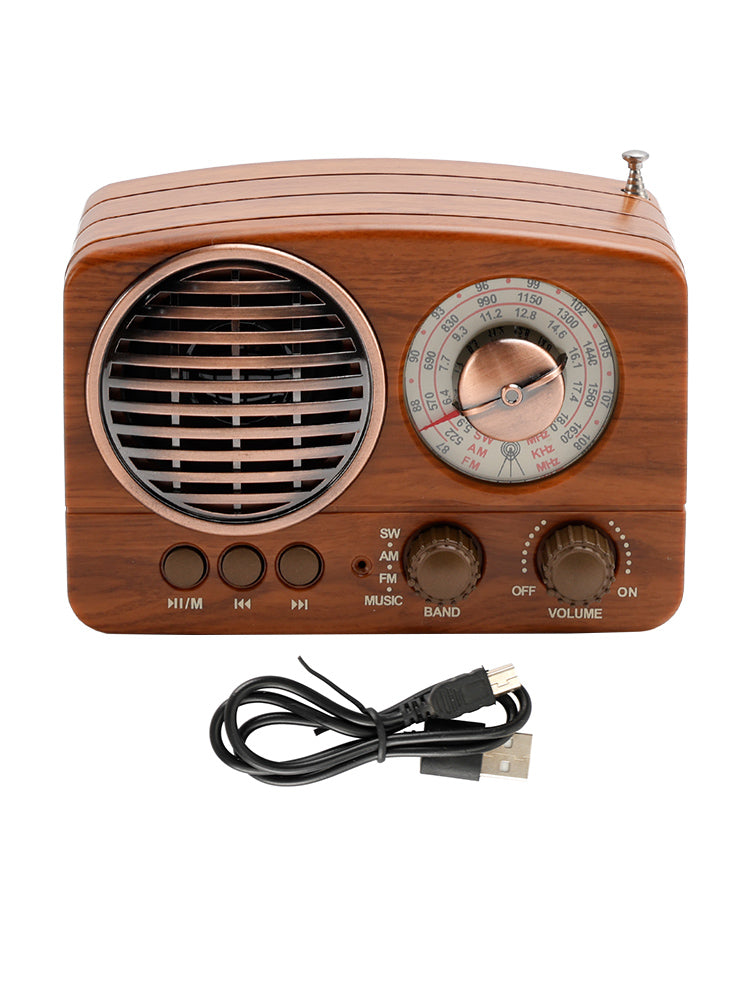 Retro Bluetooth Speaker – Vintage Style Mini Radio with Multifunction Music Player for Home & Travel