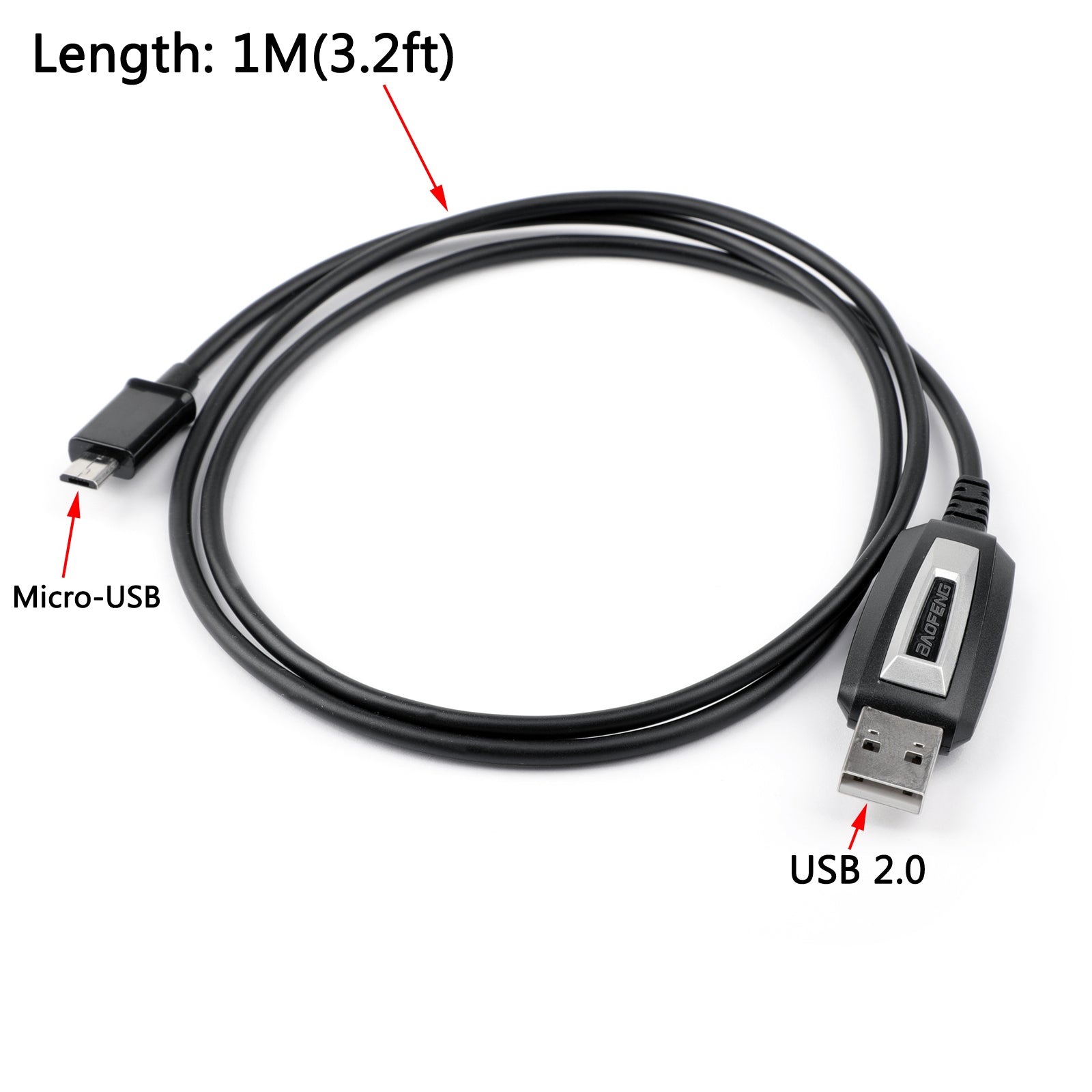 4PCS USB Programming Cable For BAOFENG BF-T1 Mini Walkie Talkie Mobile Radio