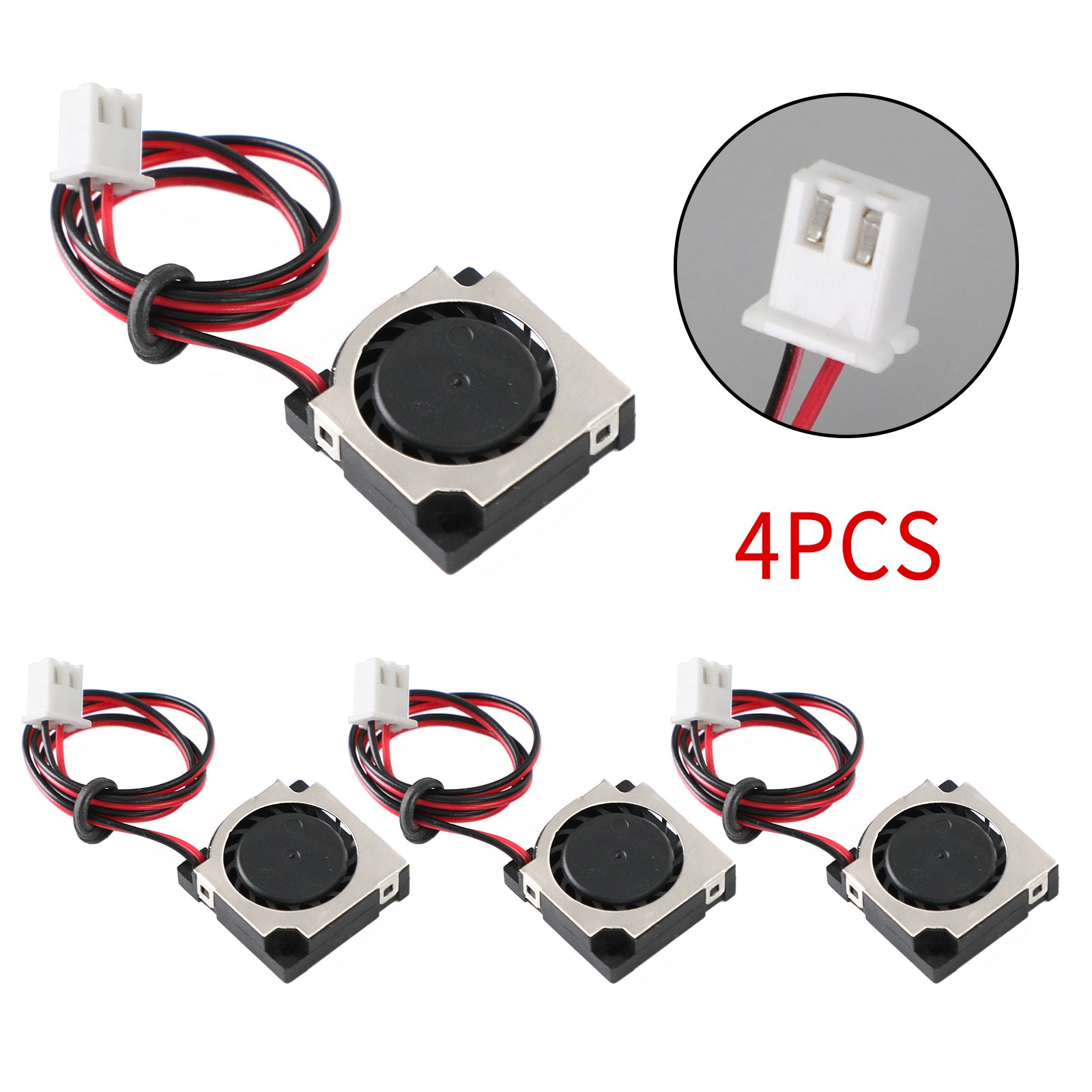 2 Pin Wire 4Pc Brushless DC Cooling Blower Fan 5V 20065VS 20x20x6mm