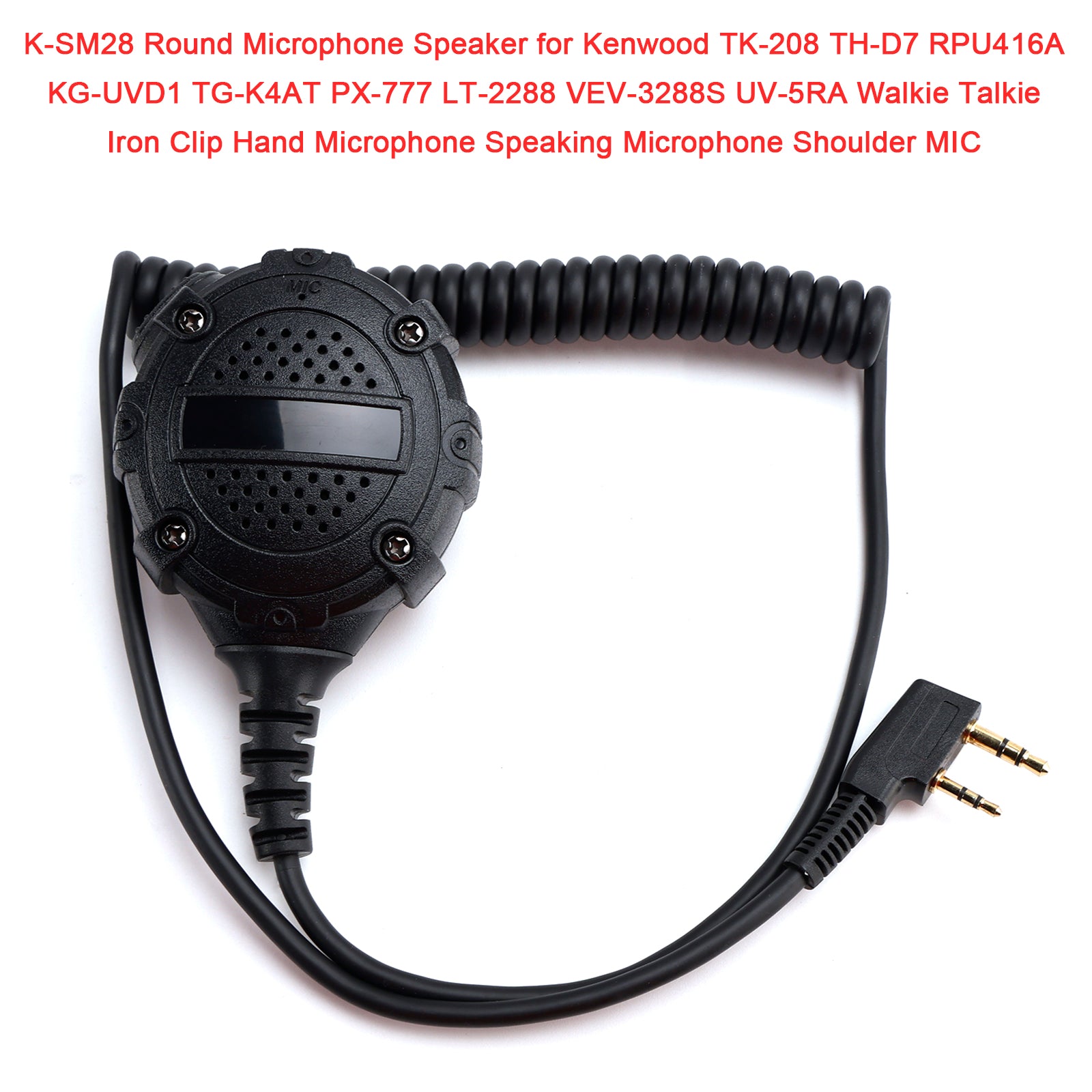 K-SM28 Round Microphone Speaker for TK-208 TH-D7 PX-777 LT-2288 VEV-3288S UV-5RA