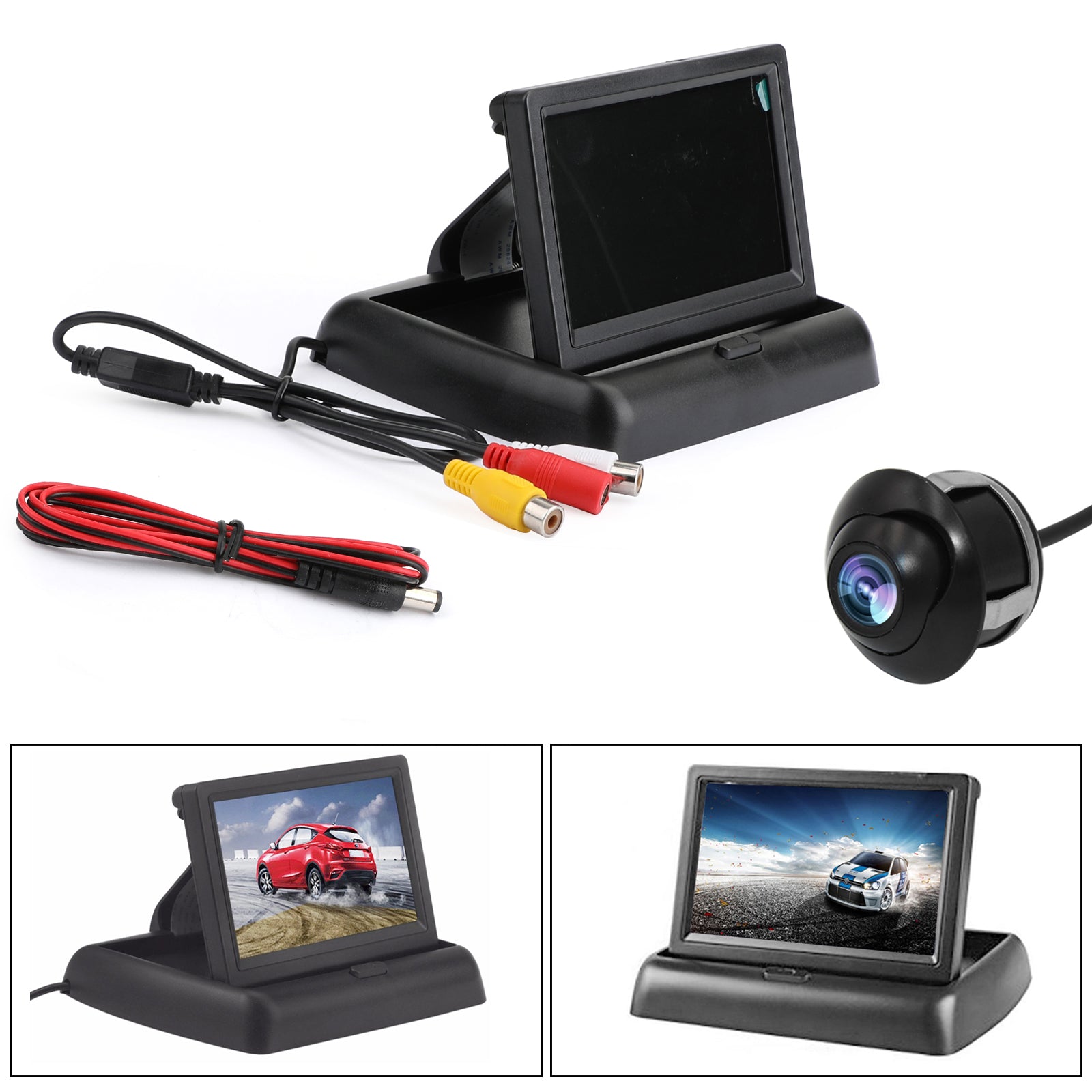 Reverse Car Camera + 4.3" TFT LCD Car Monitor Kit Vehicle Security System