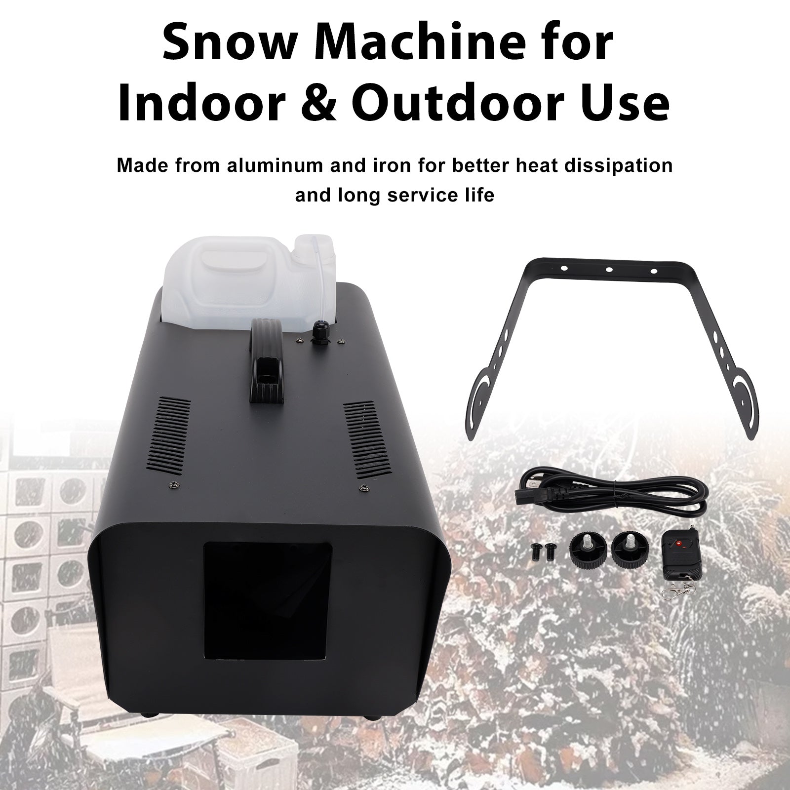 Parties & Stage Effects Weddings 1500W Snow Machine with Wired Remote – Snowflake Maker for Christmas