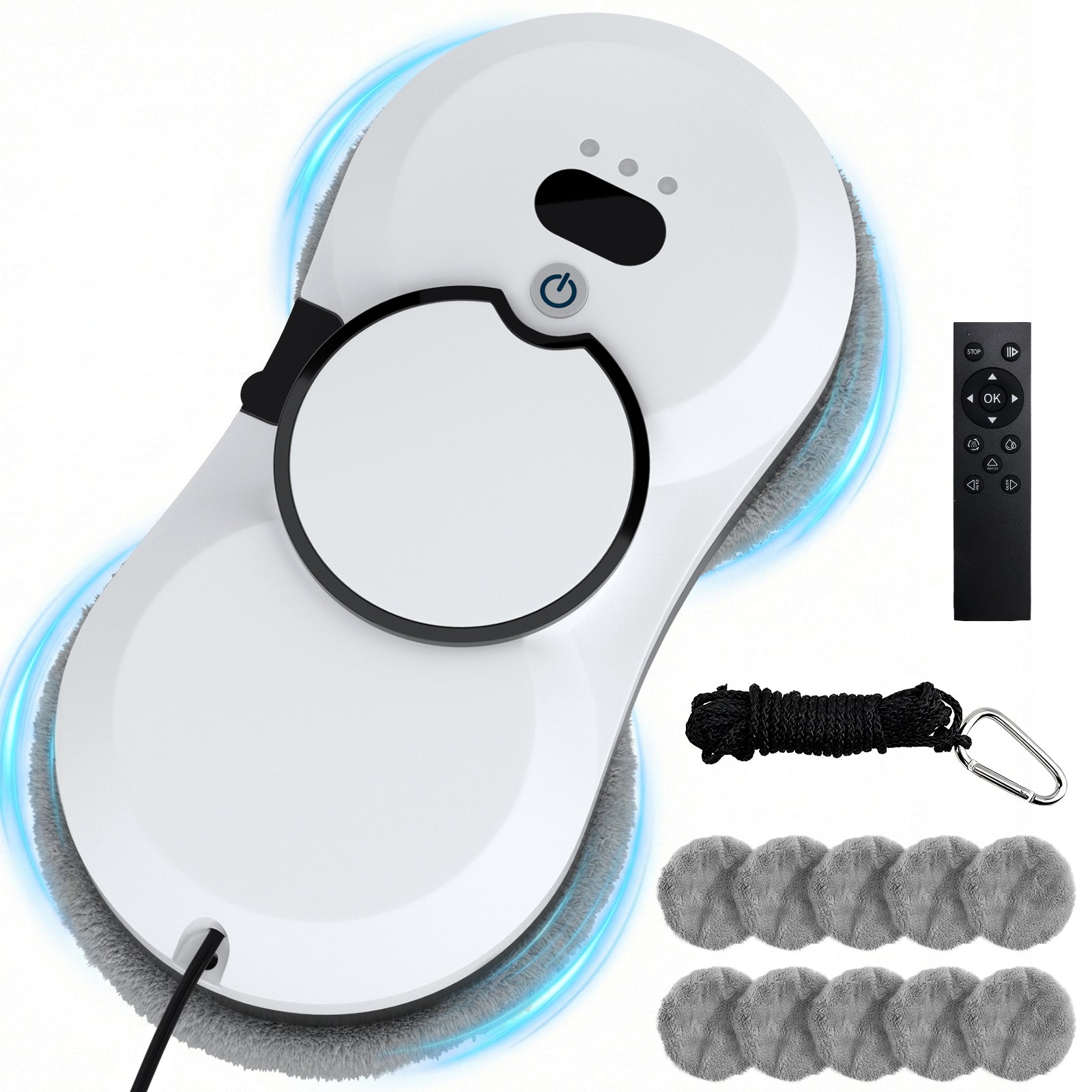 Auto Window Cleaning Robot Edge Detection AI Path Single-sided water spray 5600PA Suction Power