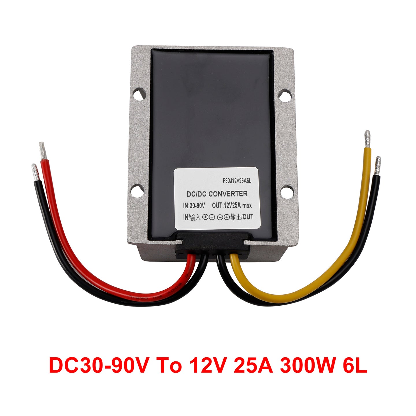 Waterproof DC-DC Converter 30-90V Step Down to 12V Power Supply Module 25A 300W