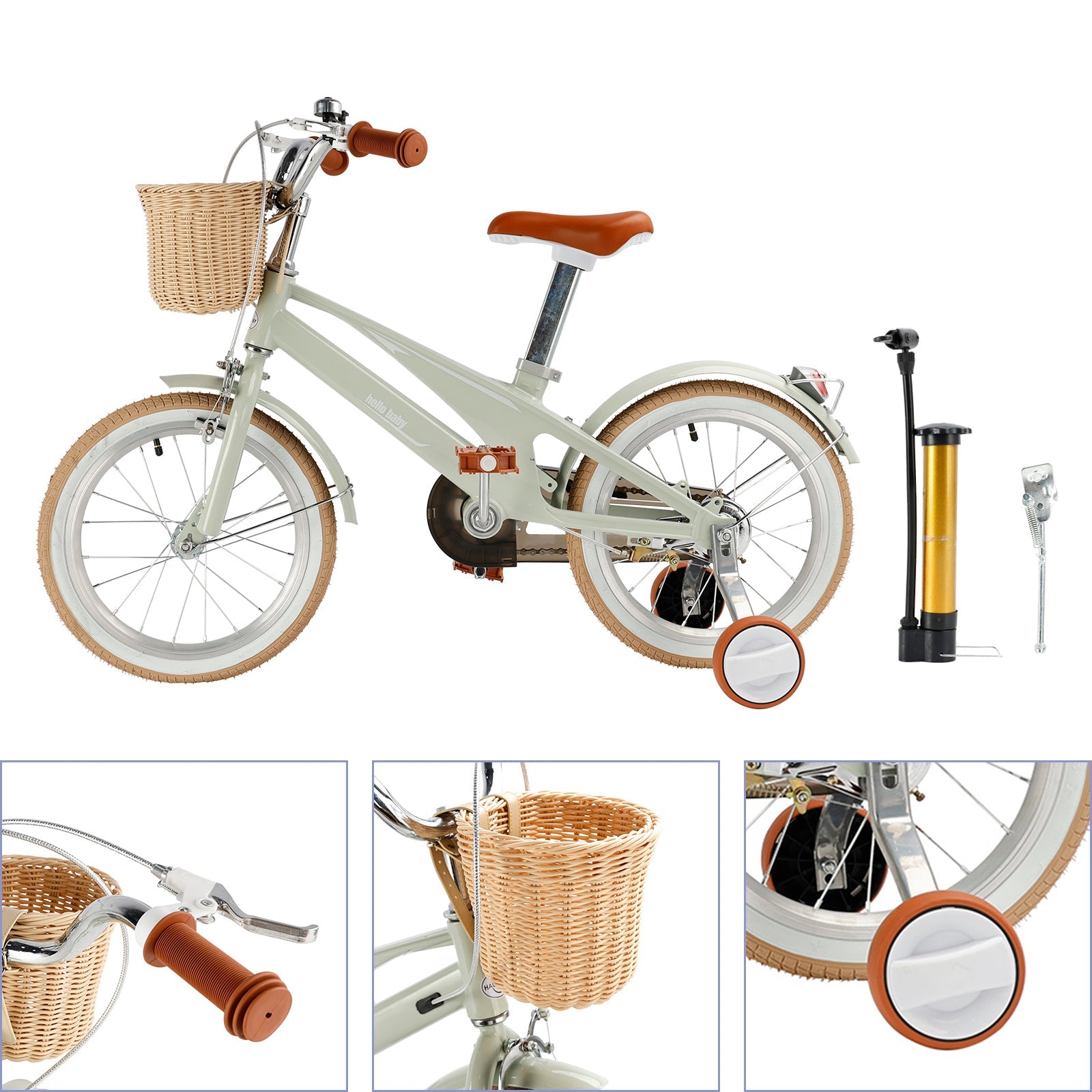 16 inch Kid's Bike Child Ages 7-9 w/ Auxiliary Wheels (Copy)