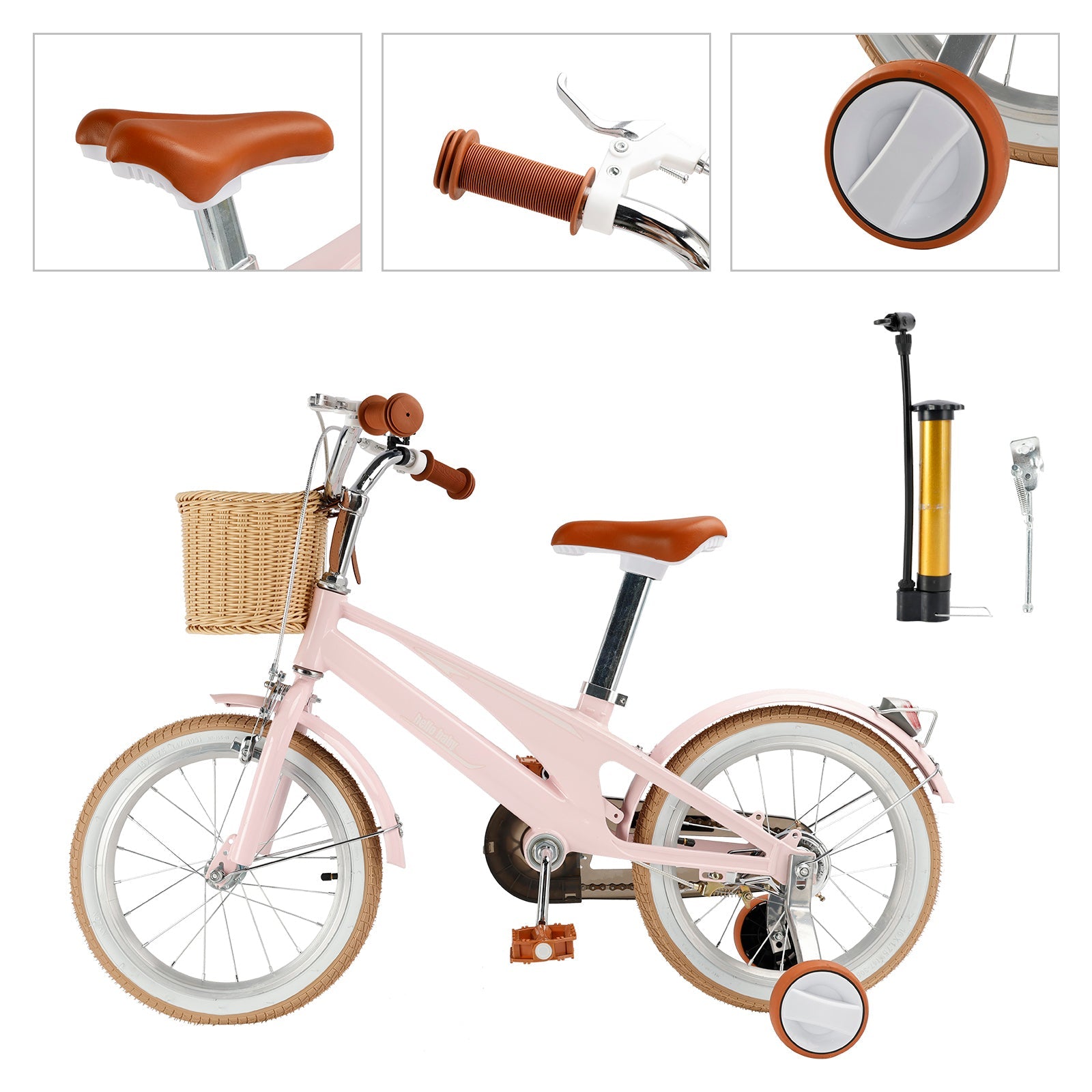 16 inch Kid's Bike Child Ages 7-9 w/ Auxiliary Wheels (Copy)