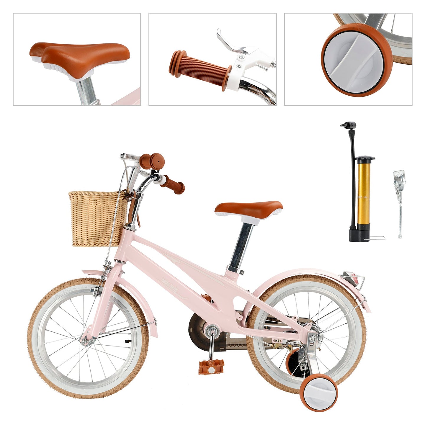 16 inch Kid's Bike Child Ages 7-9 w/ Auxiliary Wheels (Copy)