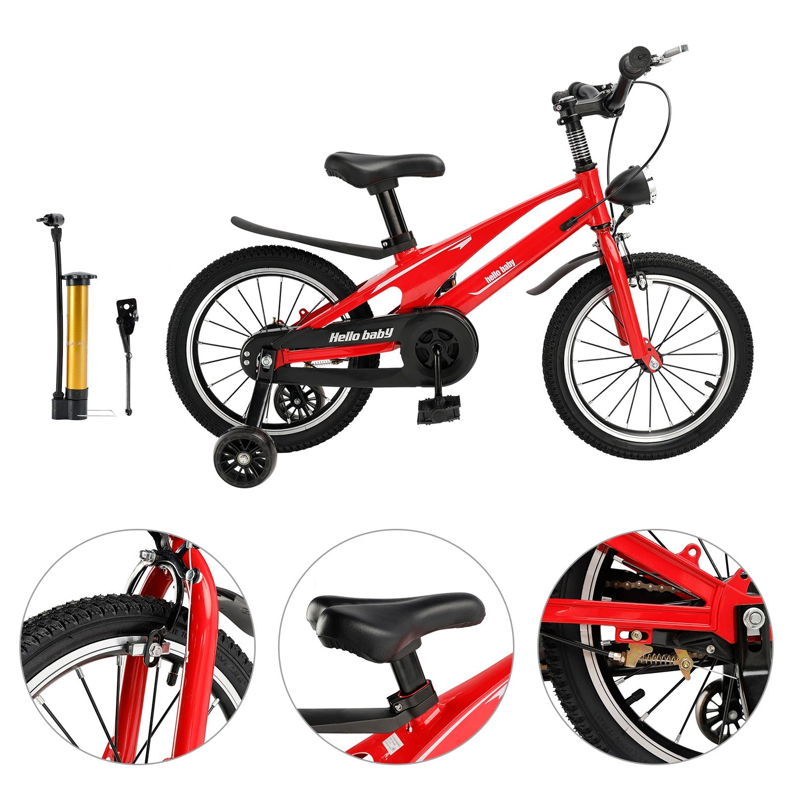 16 inch Magnesium Alloy Kid's Bike Child w/ Auxiliary Wheels (Copy)