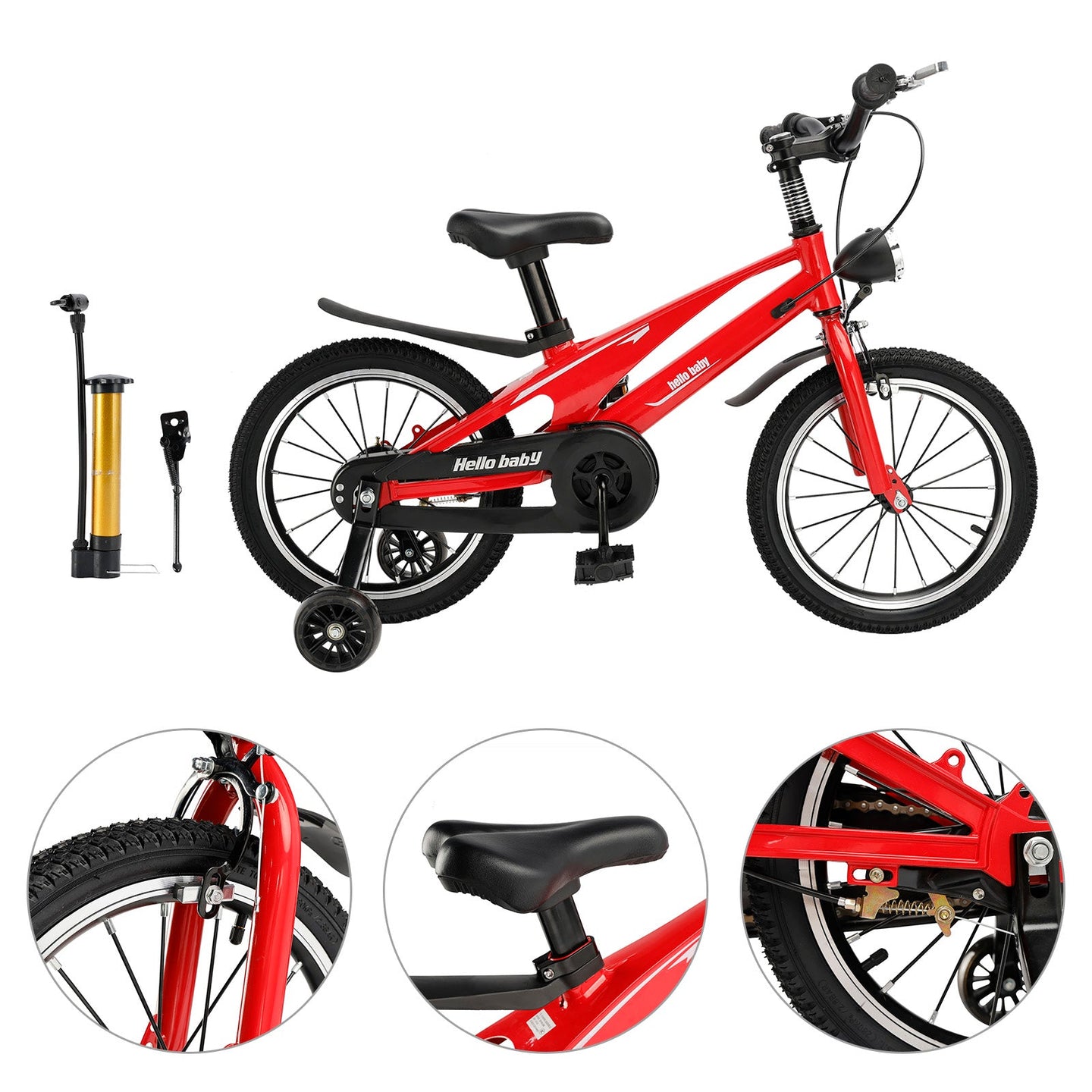 16 inch Magnesium Alloy Kid's Bike Child w/ Auxiliary Wheels (Copy)