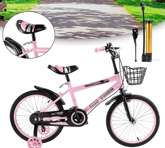 Kids Bike 16 inch Girls Age Adjustable Seat w/ Auxiliary Wheels