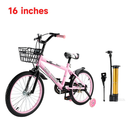 16 inch Kids Bike Adjustable Seat Girls  w/ Auxiliary Wheels