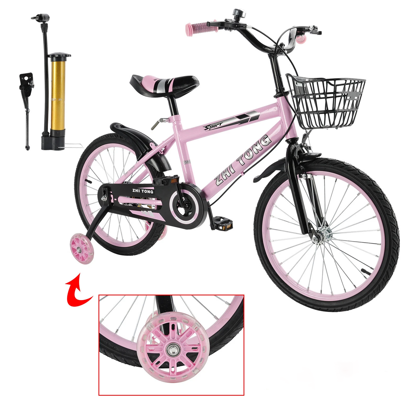 Kid's Bike Child Bicycle Adjustable Seat with Bottle Cage Holder