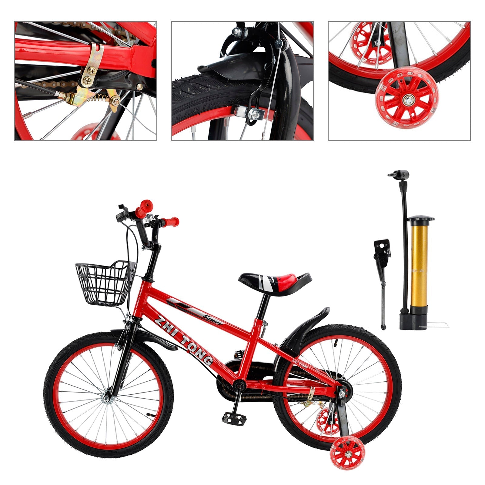 18 inch Kid's Bike with Removable Training Wheels and Basket (Copy)