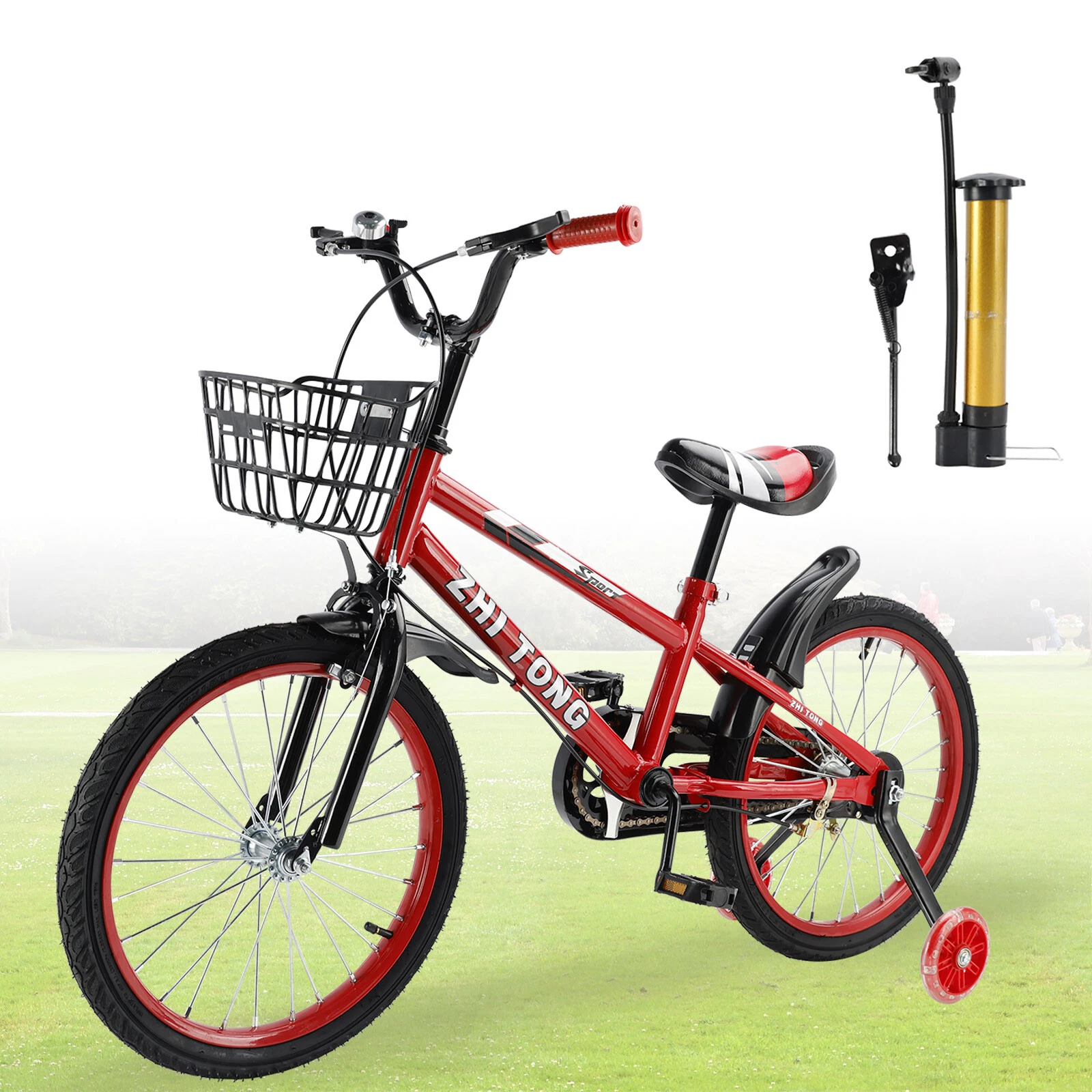18 inch Kid's Bike with Removable Training Wheels and Basket (Copy)