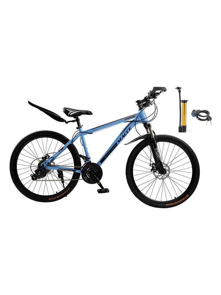 26 inch 27 Speed Disc Brake MTB Adult w/ Cup Holder Fender Silver (Copy)