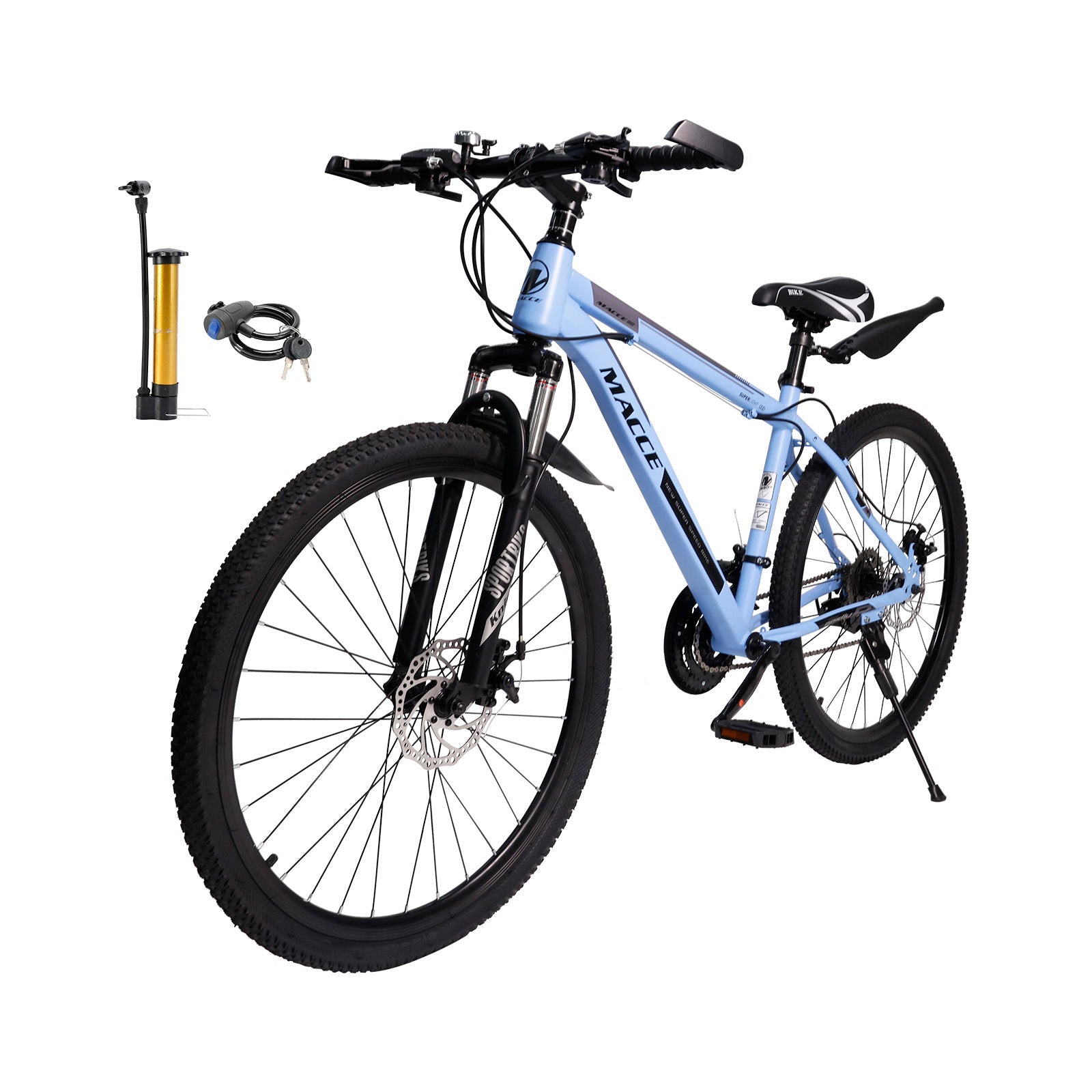 26 inch 27 Speed Disc Brake MTB Adult w/ Cup Holder Fender Silver (Copy)