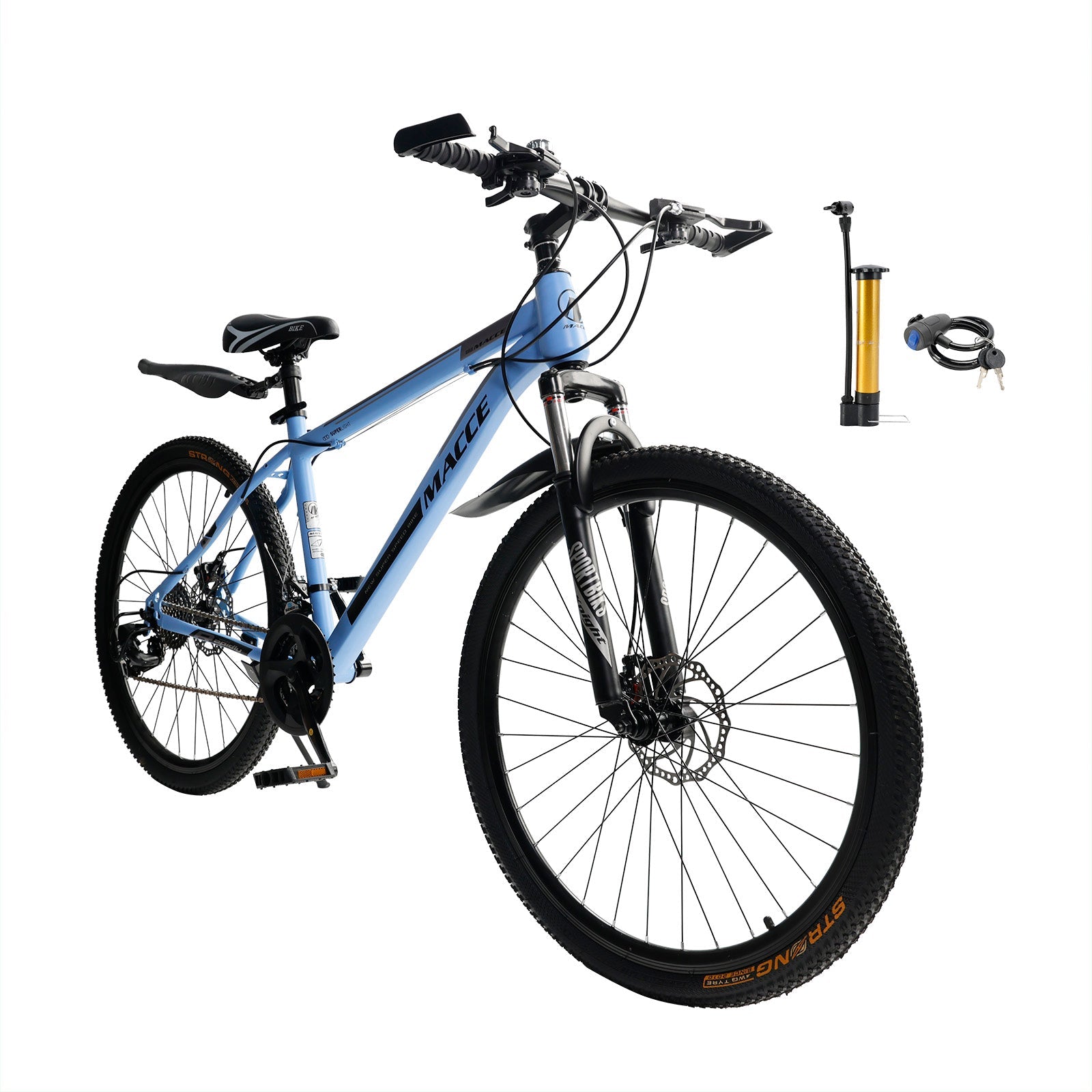 26 inch 27 Speed Disc Brake MTB Adult w/ Cup Holder Fender Silver (Copy)