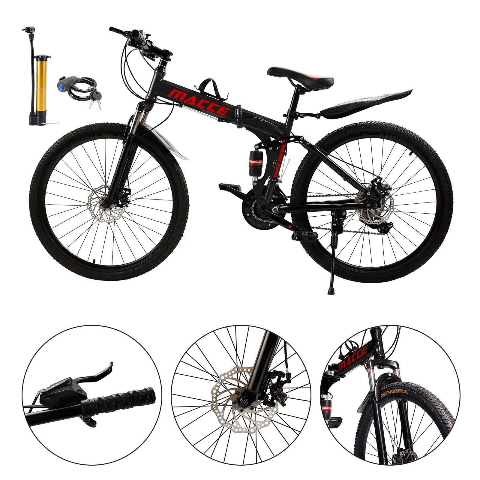 26 inch 27 Speed Folding Mountain Bike Double disc brake MTB Adults (Copy)