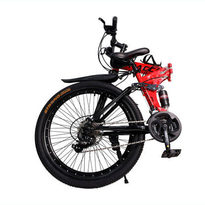26 inch 27 Speed Folding Mountain Bike Double disc brake MTB Adults