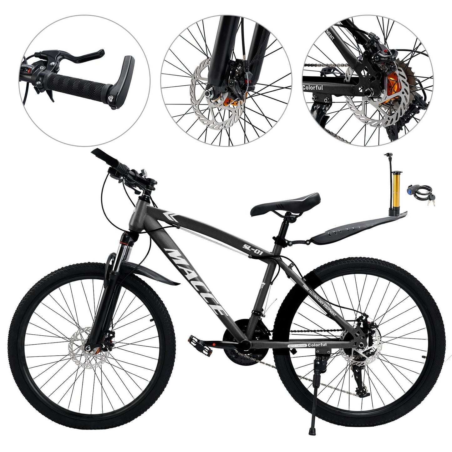 26 inch 27 Speed Double Disc Brake Suspension MTB Adult Bike