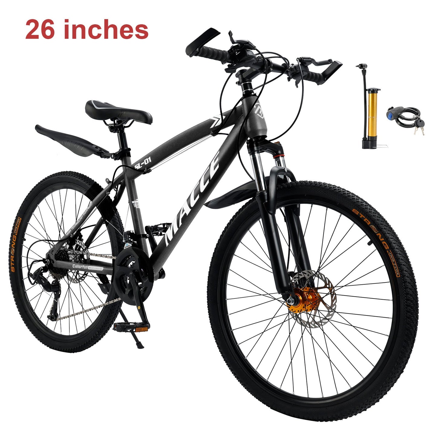 26 inch 27 Speed Double Disc Brake Suspension MTB Adult Bike