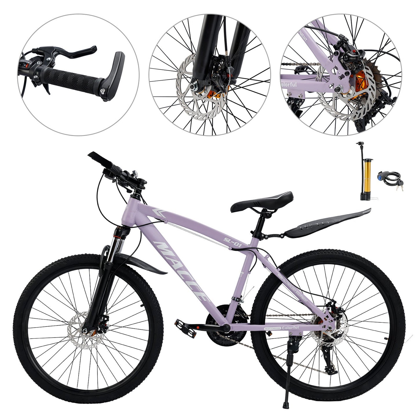 26 inch 27 Speed Double Disc Brake Suspension MTB Adult Bike