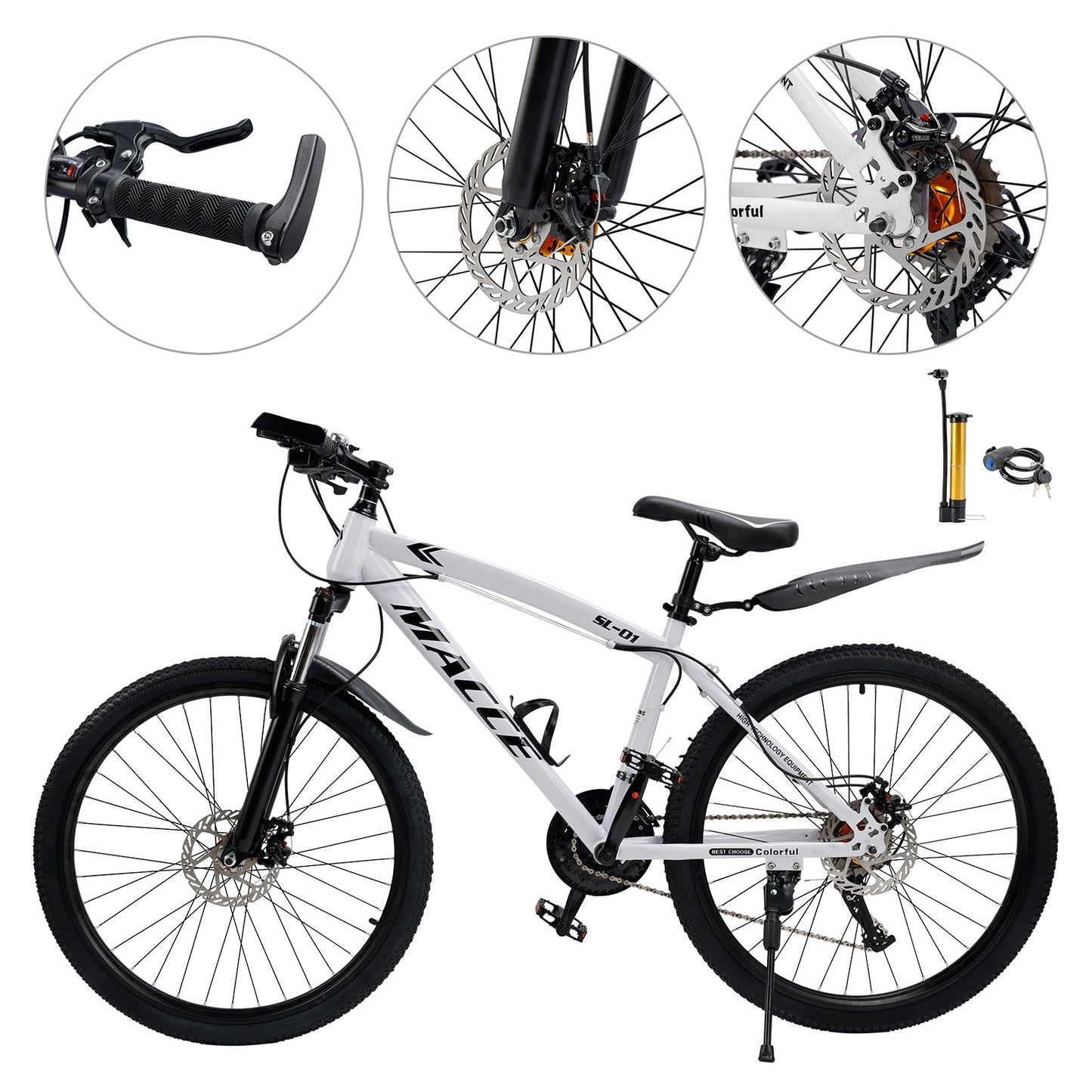 26 inch 27 Speed Double Disc Brake Suspension MTB Adult Bike