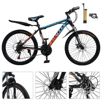 24 inch 24 Speed MTB Adult Mountain Bicycle w/ Fender