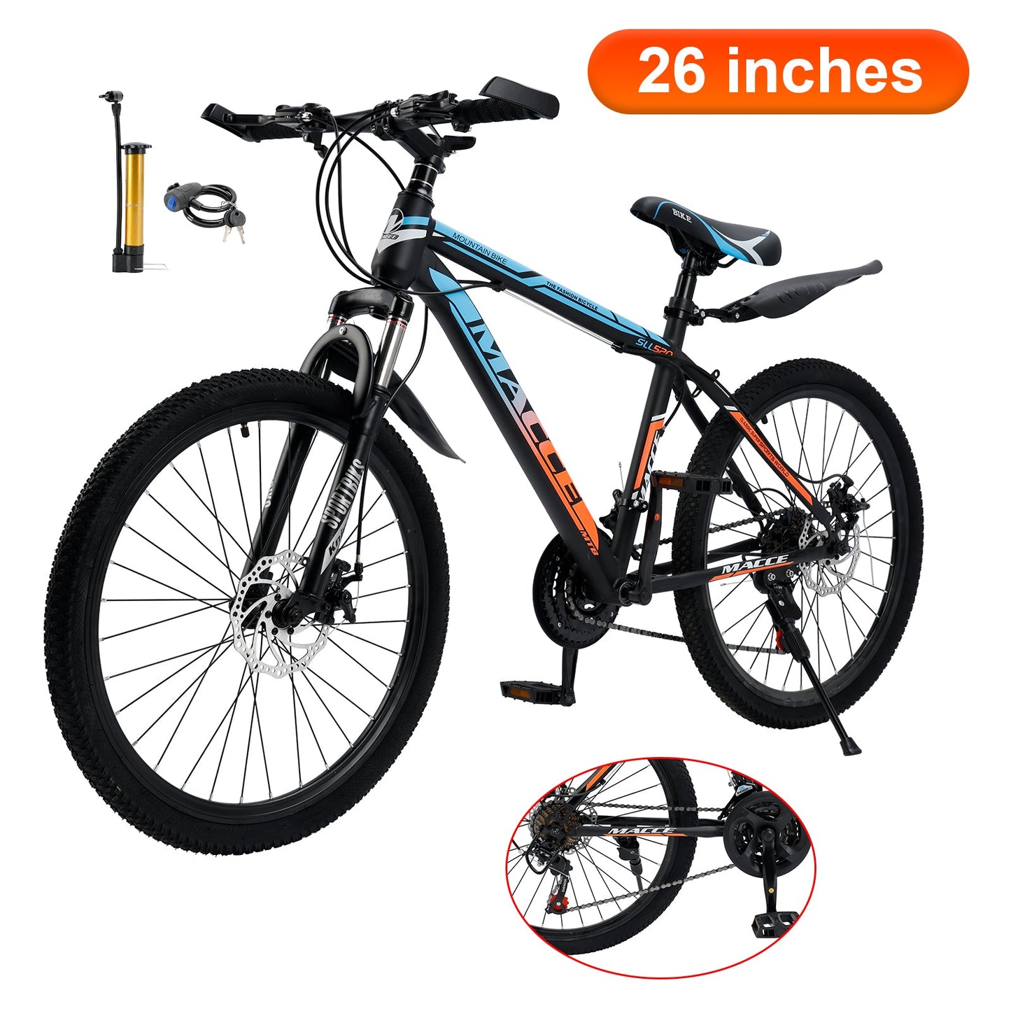 26 inch 24-Speed Mountain Bike with Suspension & Dual Disc Brakes (Copy)
