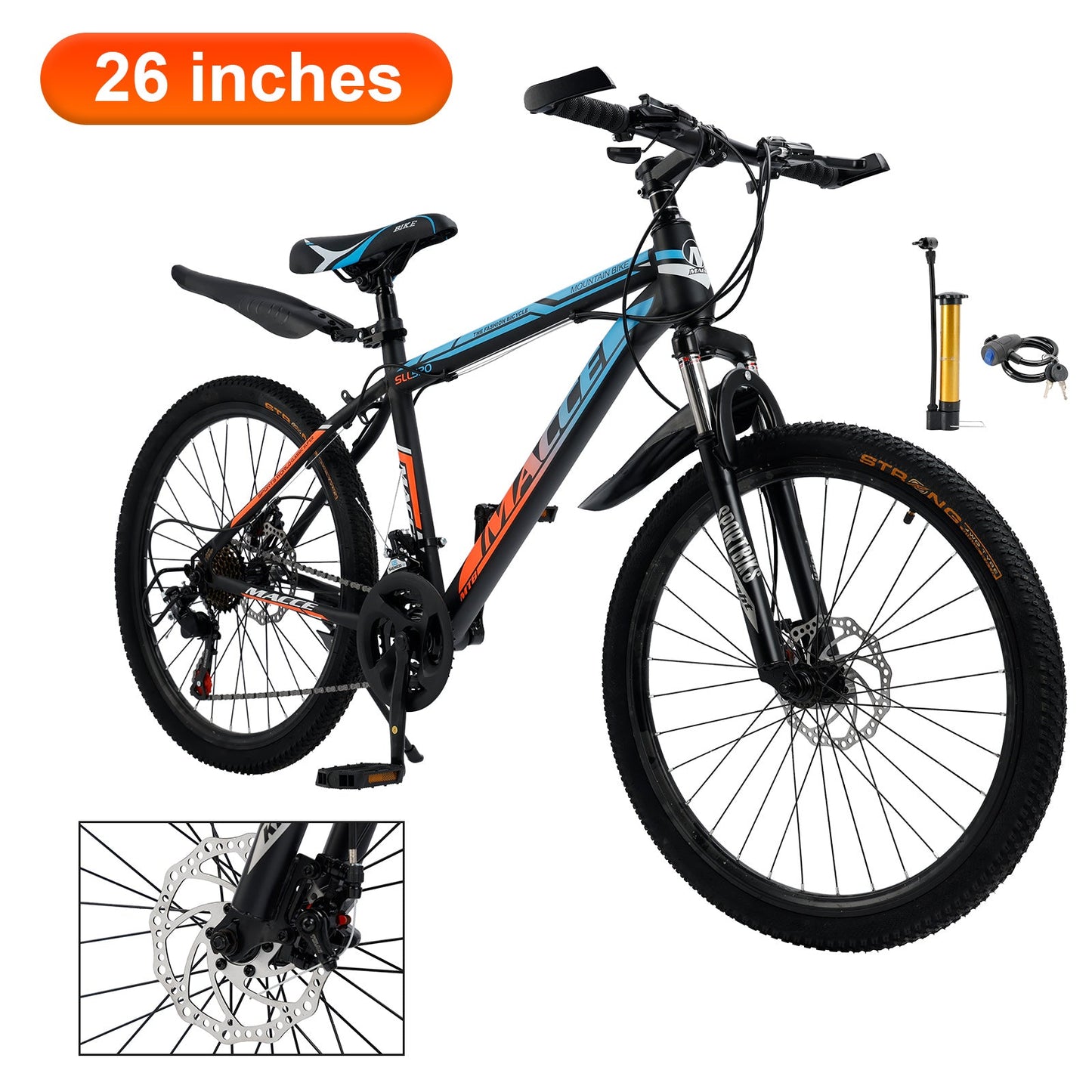 26 inch 24-Speed Mountain Bike with Suspension & Dual Disc Brakes (Copy)