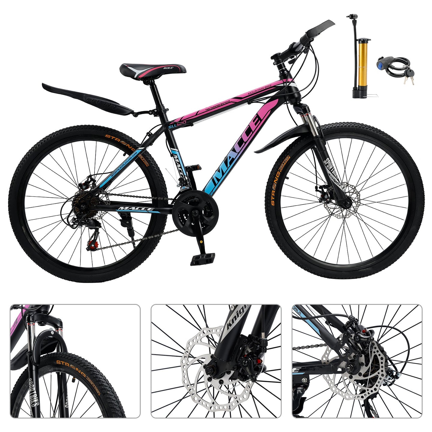 27.5 inch 24 Speed MTB Adult Mountain Bicycle w/ Fender