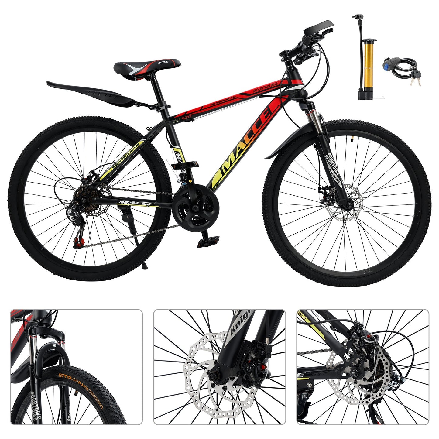 27.5 inch 24 Speed MTB Adult Mountain Bicycle w/ Fender