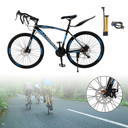 26 inch 27-Speed Road Bike with Disc Brakes & Advanced Suspension