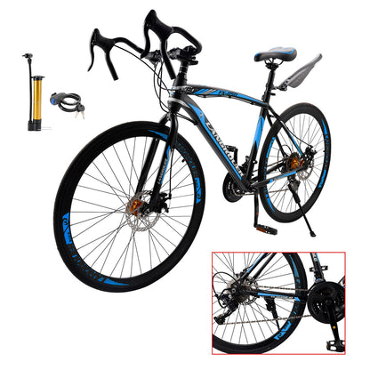 26 inch 27-Speed Road Bike with Disc Brakes & Advanced Suspension