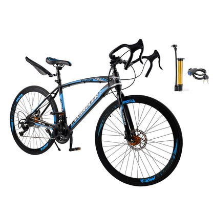 26 inch 27-Speed Road Bike with Disc Brakes & Advanced Suspension